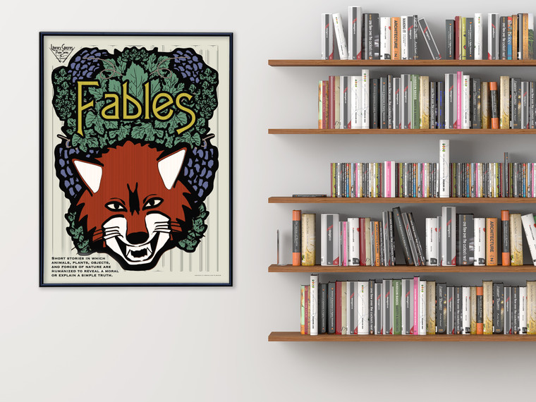 Fables Literary Genre. Literary Art Print. Educational Classroom Poster. 