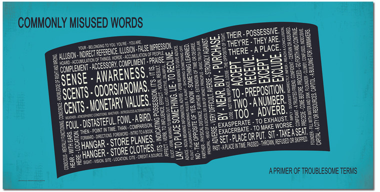 Commonly Misused Words Poster