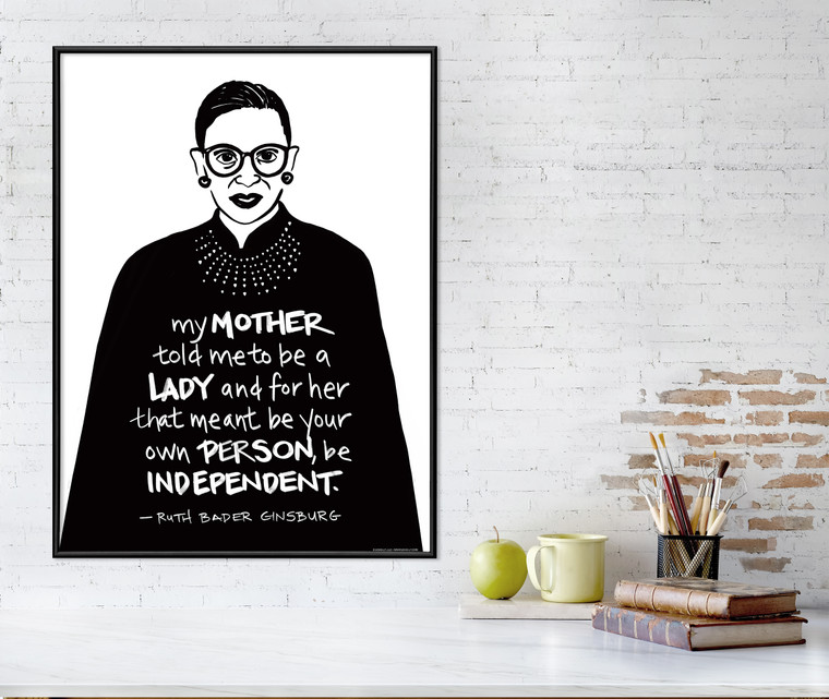 Ruth Bader Ginsburg  Be a Lady Quote Art Print.