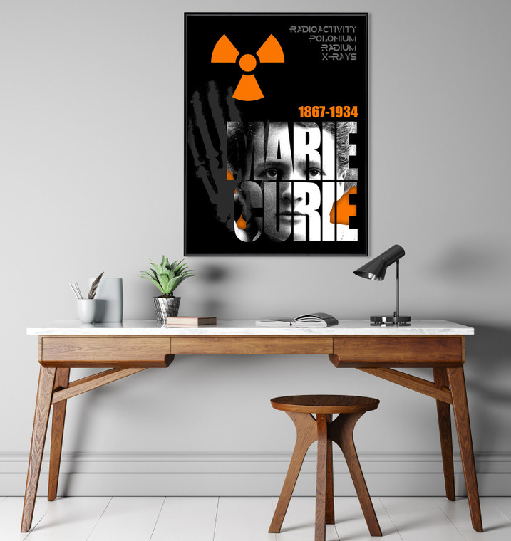 Marie Curie Important Scientists STEM Art Print. Multiple Sizes and Finishes Available.