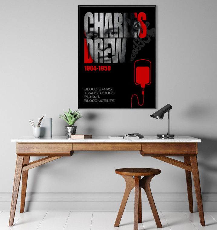 Charles Drew Important Scientists STEM Art Print. Multiple Sizes and Finishes Available.