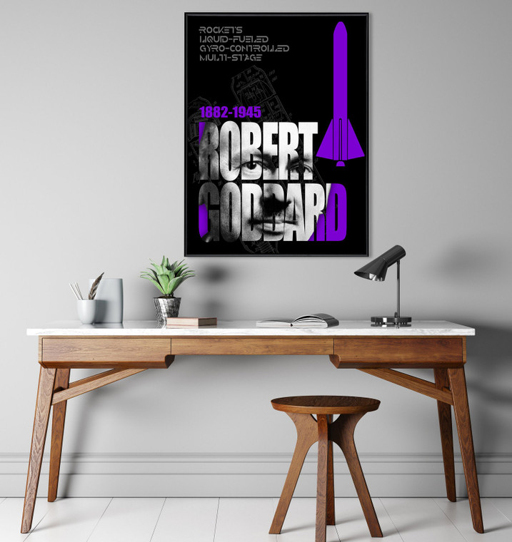 Robert Goddard Important Scientists STEM Art Print. Multiple Sizes and Finishes Available.