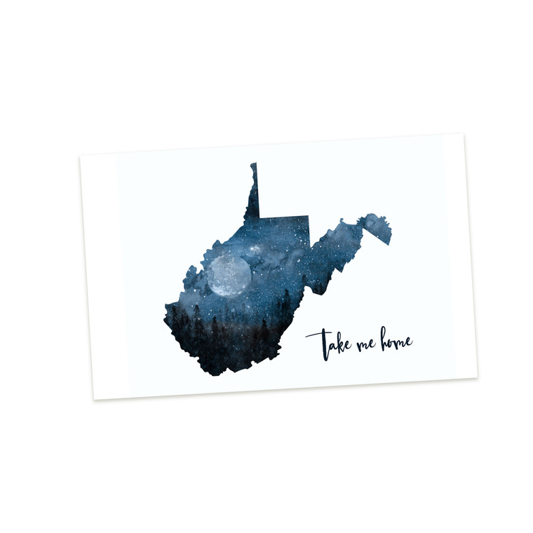 Take Me Home West Virginia Postcards. Pack of 5