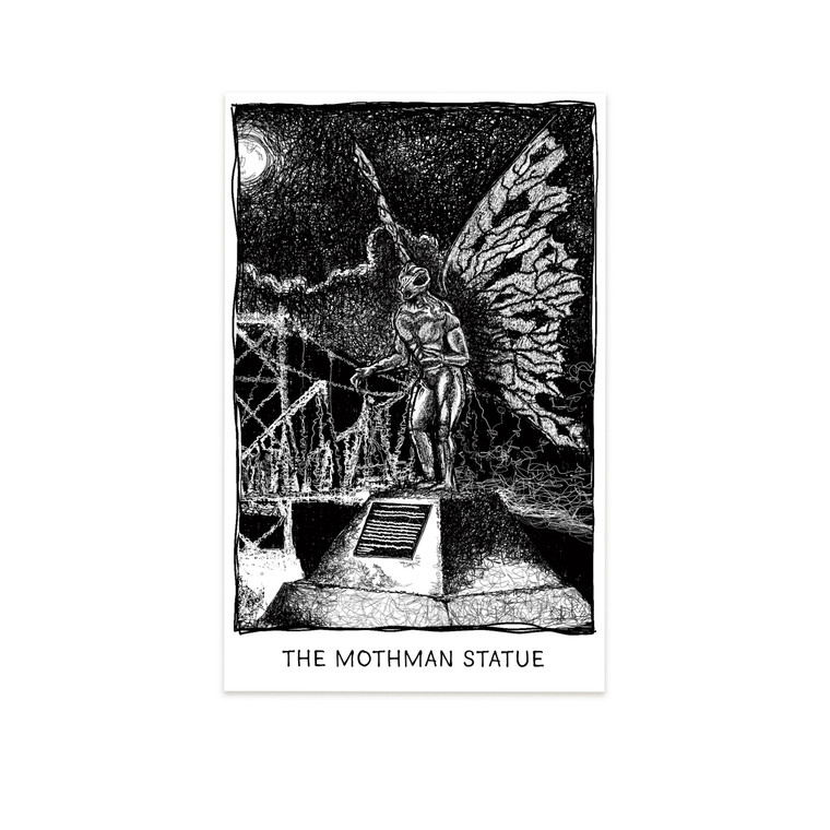 Mothman Statue Weird and Wondrous West Virginia Postcards. Pack of 5
