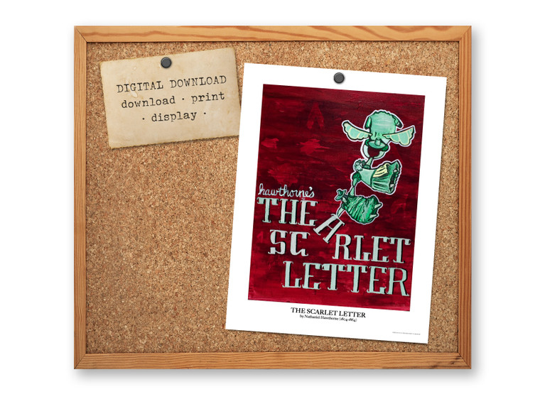 The Scarlet Letter Graffiti-Style Classics - Literary Art Poster DIGITAL DOWNLOAD