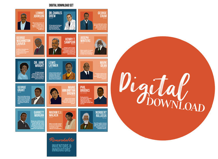 Remarkable Innovators and Inventors - People of Color in STEM Classroom Poster DIGITAL DOWNLOAD