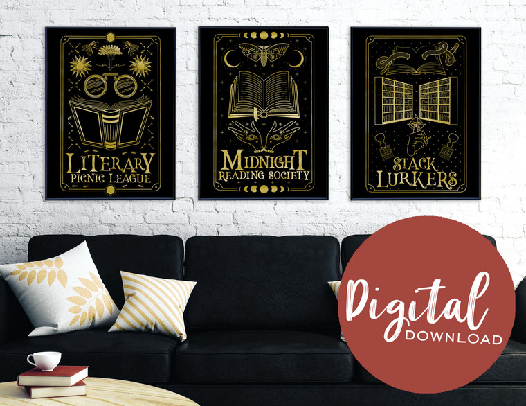 Tarot-inspired Art Print Set for Book Clubs and Readers DIGITAL DOWNLOAD Bundle