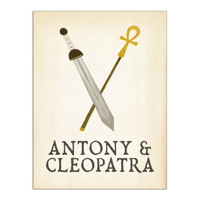 Antony & Cleopatra Shakespeare English Lit Classroom and Library Poster