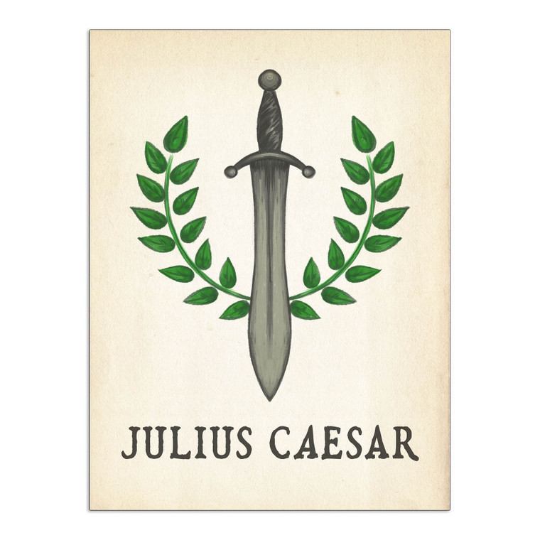 Julius Caesar Shakespeare English Lit Classroom and Library Poster