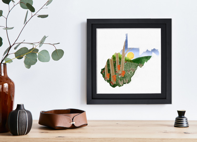 Watercolor West Virginia Mushrooms and Morels Art Print