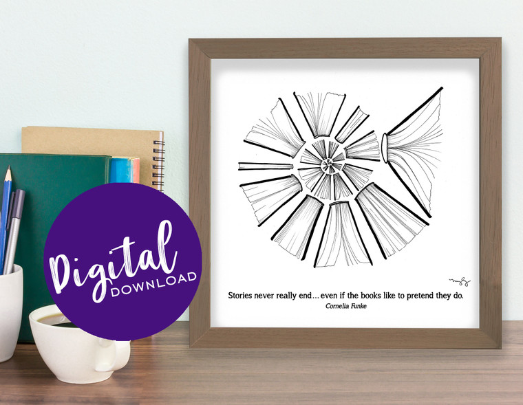 Cornelia Funke Literary Quote Print. DIGITAL DOWNLOAD