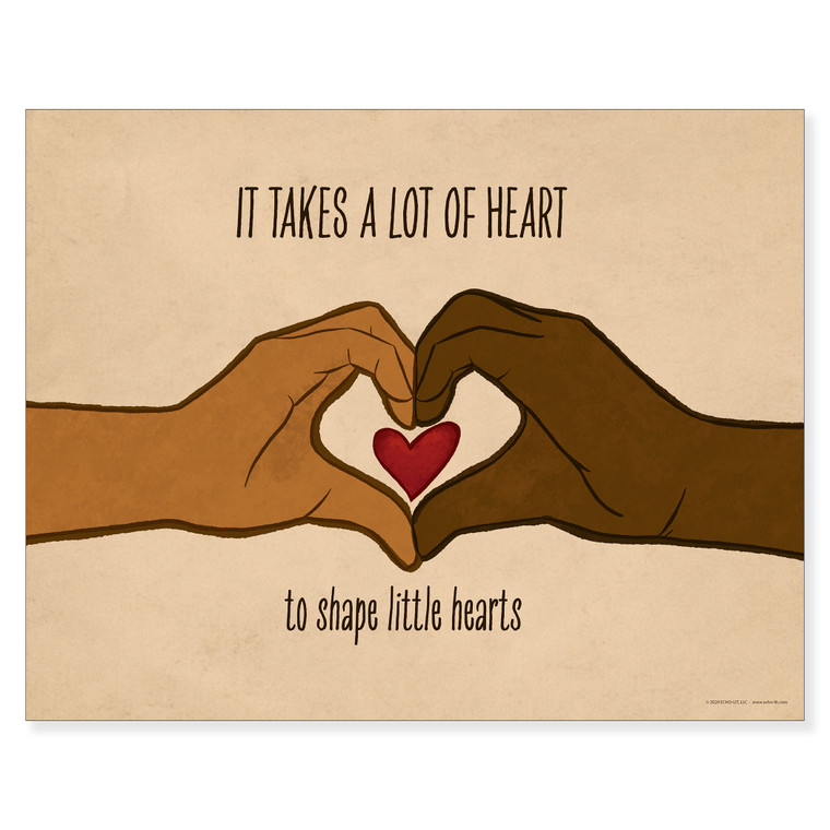 It Takes a Lot of Heart Inspirational Poster. DIGITAL DOWNLOAD