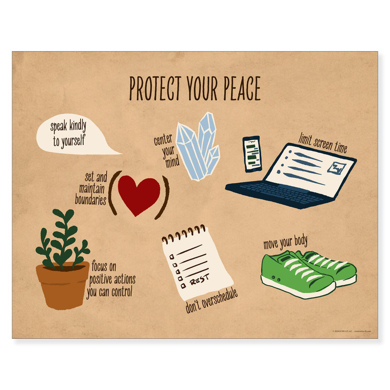Protect Your Peace Inspirational Poster. DIGITAL DOWNLOAD