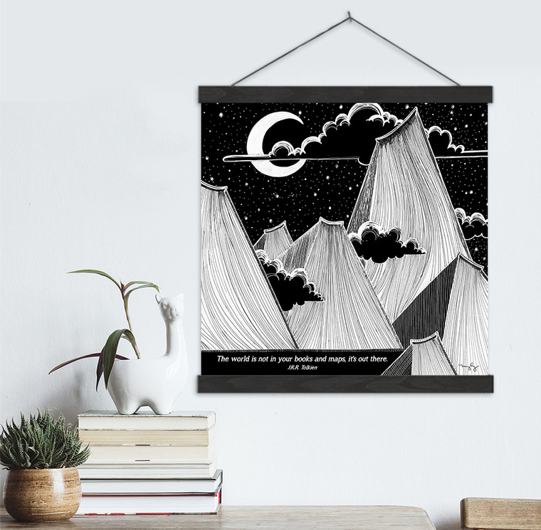 J. R. R. Literary Quote Print. Fine Art Canvas with Hanger. 