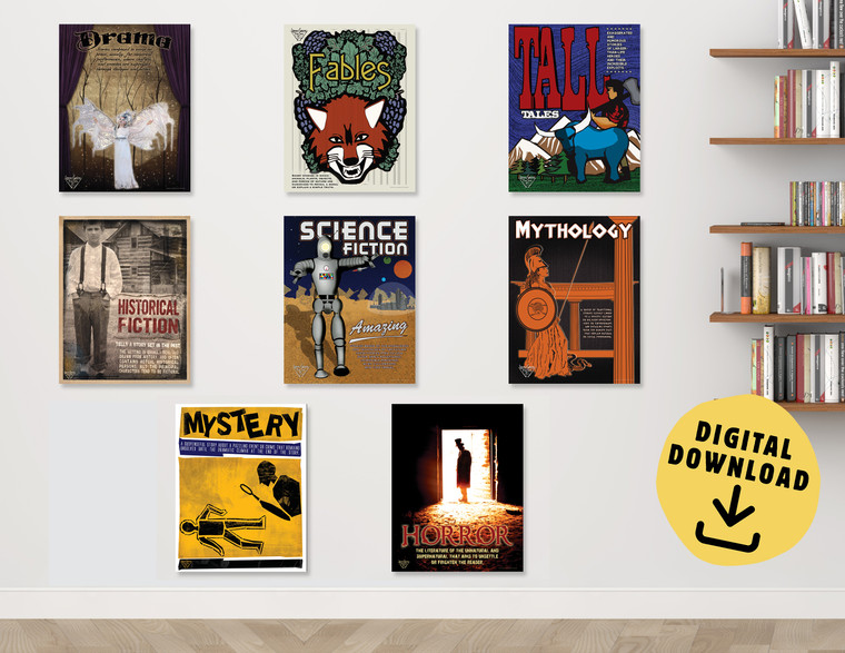 Literary Genres Set of Eight DIGITAL DOWNLOAD
