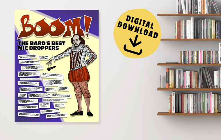 Shakespeare Insults Literary Print DIGITAL DOWNLOAD