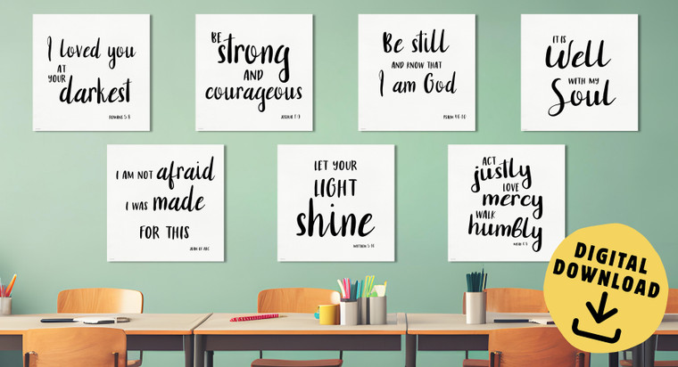 Spiritual and Inspirational Quote Set of Seven DIGITAL DOWNLOAD