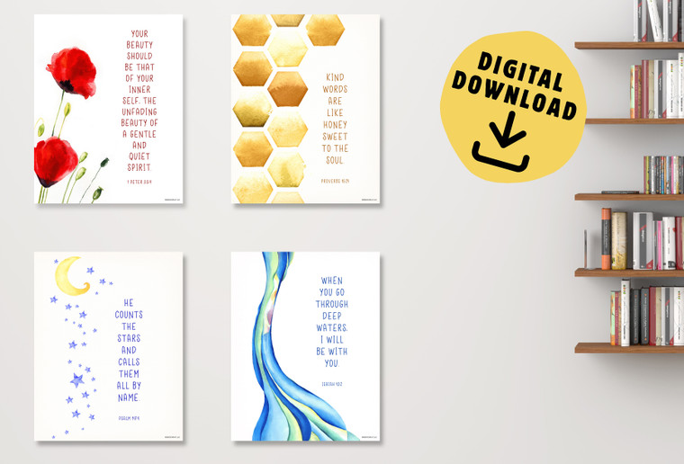 Spiritual Quote Set of Four DIGITAL DOWNLOAD
