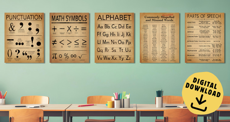 Grammar, Punctuation, Math Set DIGITAL DOWNLOAD