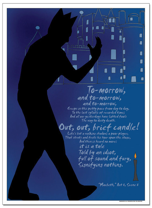 Brief Candle, Macbeth Famous Shakespeare Quote Poster