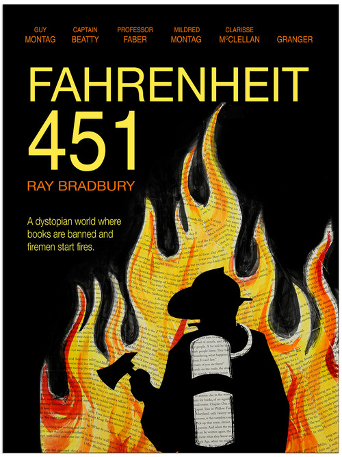 Fahrenheit 451 - Ray Bradbury - Classic Novel Fine Art Print for Home