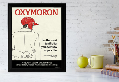 Oxymoron: Literary Tools Poster - Echo-Lit