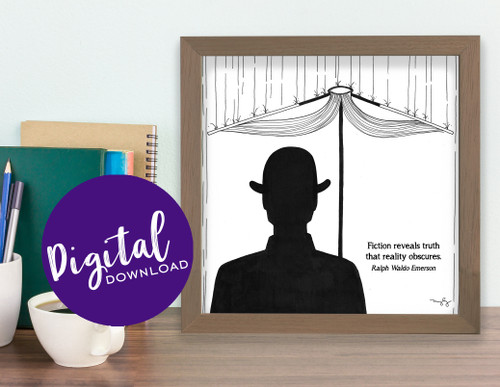 Ralph Waldo Emerson Literary Quote Print. DIGITAL DOWNLOAD - Echo-Lit