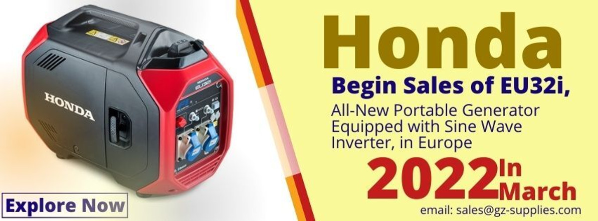 PRESS RELEASE: Honda to Begin Sales of EU32i, All-New Portable Generator Equipped with Sine Wave Inverter, in Europe in March 2022