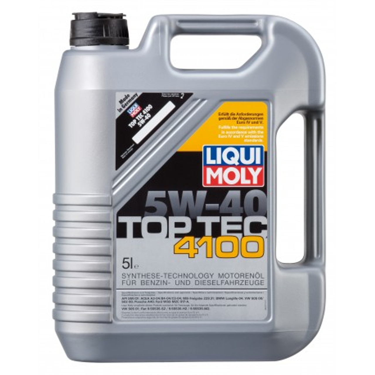 LIQUI MOLY Automobiles Car Engine Oil Top Tec 4100 5W-40 - 5Liters GZ ...