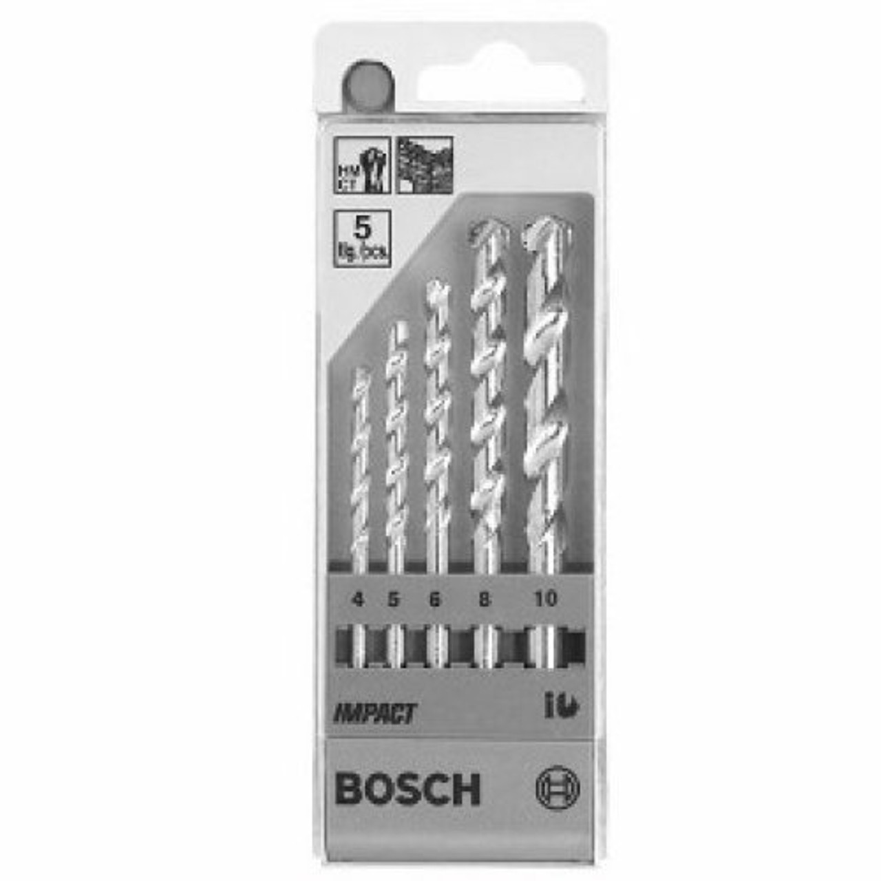 Bosch 5pcs Masonry Drill Bit set 4 5 6 8 10mm GZ Industrial Supplies