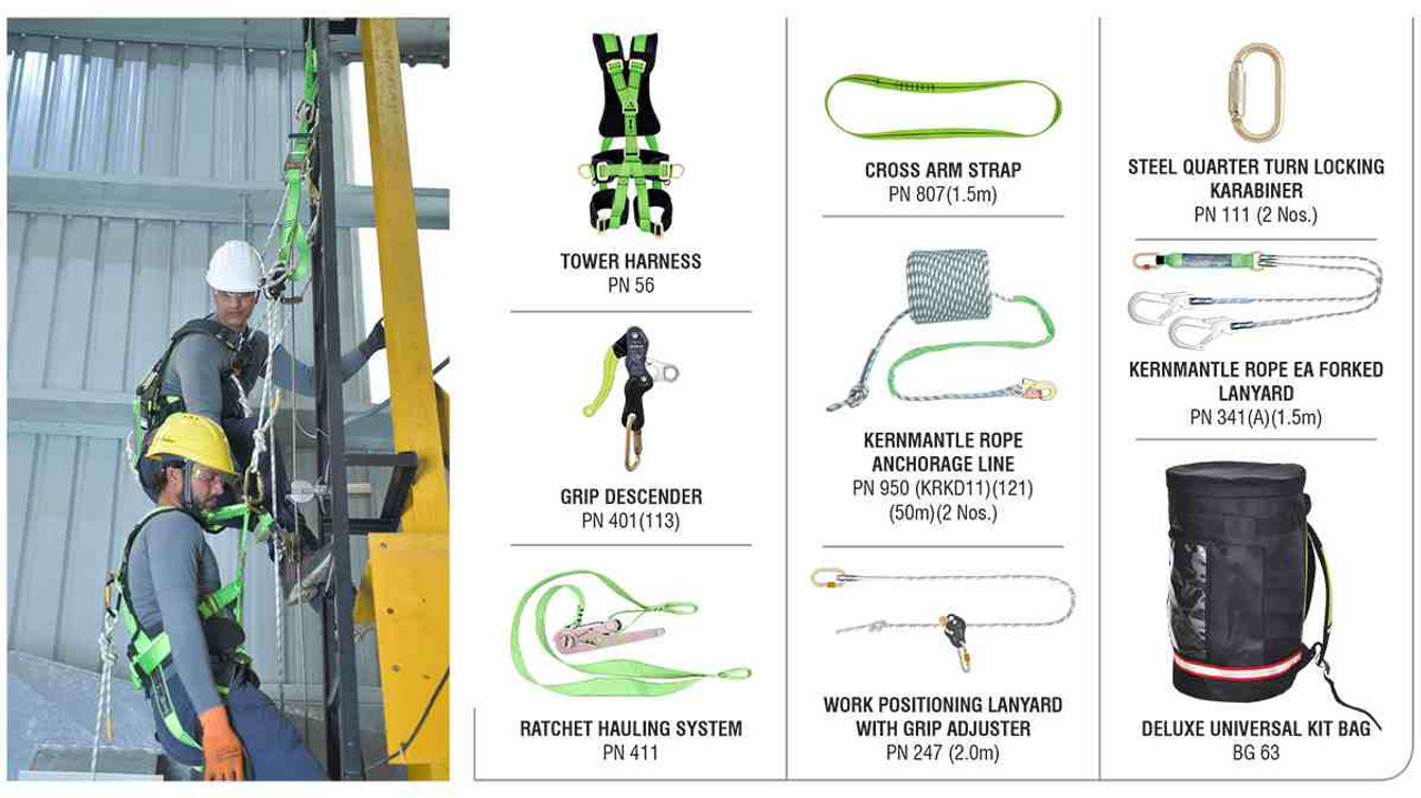 Buy Online Fall arrest rescue with ratchet hauling system kit KARAM from GZ  Industrial Supplies Nigeria