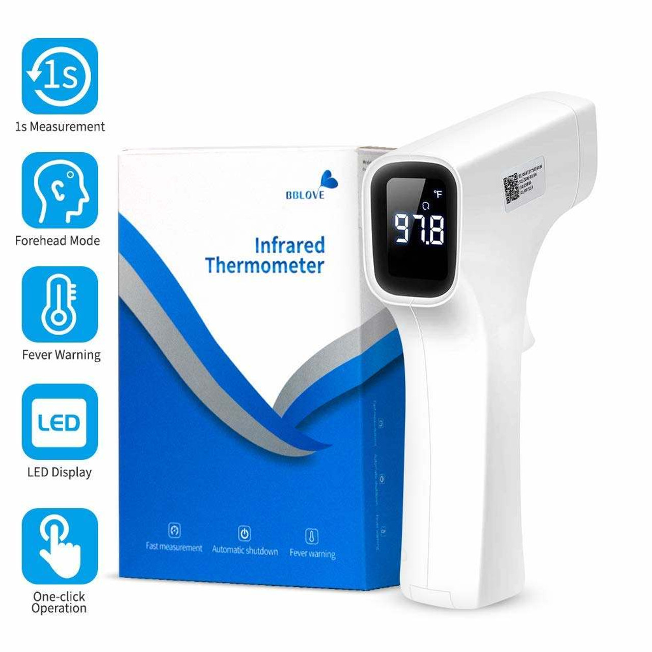 Infrared Thermometer Non-contact Digital Gun Forehead Body Adult Baby for  sale online