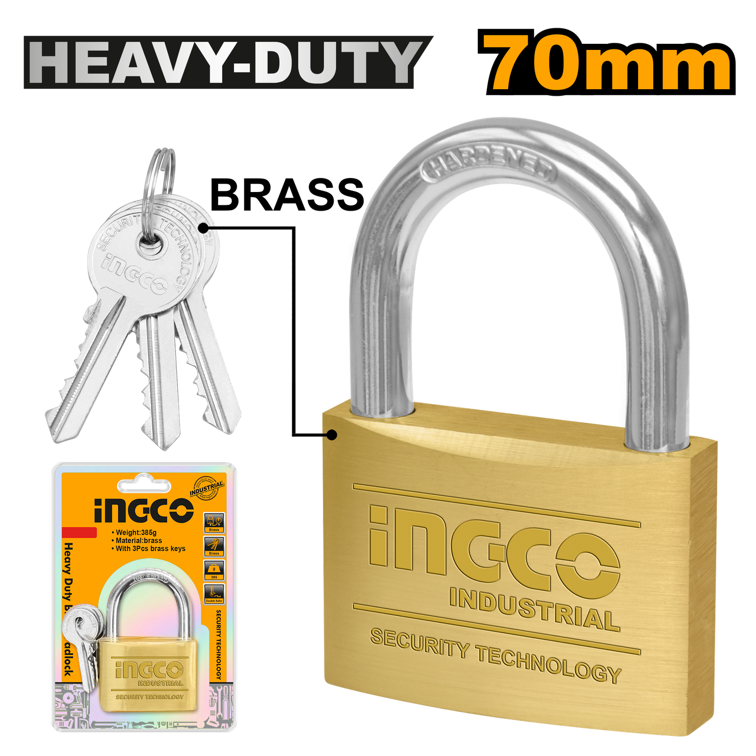 70mm Round Padlock 2-Pack 70mm Heavy Duty Stainless Steel Round Padlocks – Brass Cylinder Disc Lock For Security Brass Body Steel Shackle Keyed Padlocks