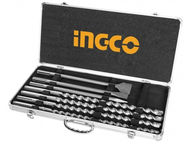 Buy Online SDS Max Hammer Drill Bit & Chisels Set INGCO AKD5075 GZ