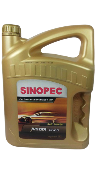 Sinopec Justar 20w-50 Engine Oil SF/CD 4 liters keg