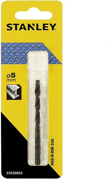 STANLEY STA50055-QZ - HSS-R metal drill bit ø 5mm STANLEY STA50055-QZ - HSS-R metal drill bit ø 5mm
