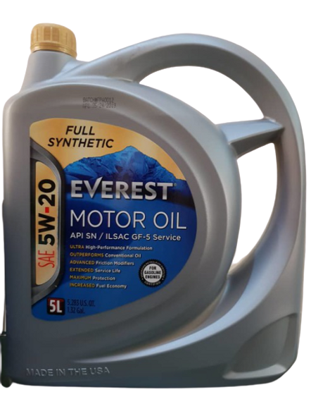 Everest Motor Oil 5W-20 Full Synthetic-5ltrs 