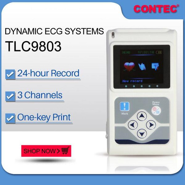 TLC9803 Dynamic ECG Systems Digital 3-lead 24-hour Analyzer Contec