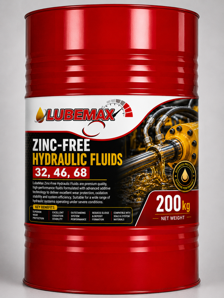 LubeMax Zinc-Free Hydraulic Fluids32, 46, 68, 100