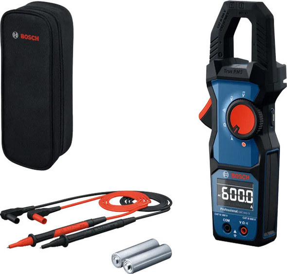 Bosch GMC 600-15 Clamp Meter HVAC & Electrical Pro Tool, 600A AC, IP54 Bosch GMC 600-15 Clamp Meter HVAC & Electrical Pro Tool, 600A AC, IP54