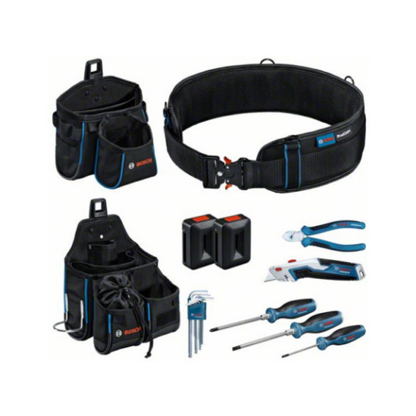 BOSCH Combo Kit tool belt and hand tool set 19-piece 1600A02H5C BOSCH Combo Kit tool belt and hand tool set 19-piece 1600A02H5C