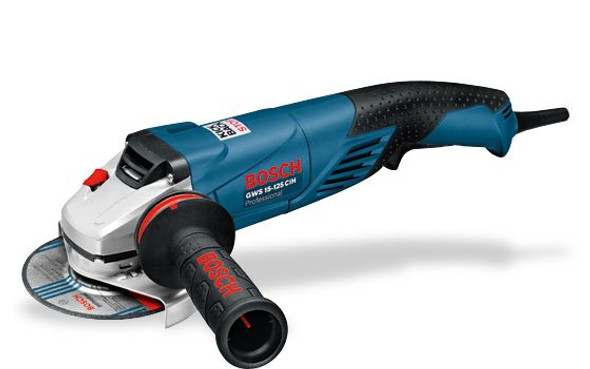Bosch GWS 15-125 CIH Professional with the following featuresAnti-rotation protective guard – quickly and easily adjustable, provides reliable protection
Vibration Control auxiliary handle ensures your joints are protected during working
Safety switch for immediate shutdown when the user lets go of the machine
Constant Electronic for constant speed, also under heavy load
Overload protection, smooth start and starting current limitation
Gear head can be rotated in 90° steps Bosch GWS 15-125 CIH Professional with the following featuresAnti-rotation protective guard – quickly and easily adjustable, provides reliable protection
Vibration Control auxiliary handle ensures your joints are protected during working
Safety switch for immediate shutdown when the user lets go of the machine
Constant Electronic for constant speed, also under heavy load
Overload protection, smooth start and starting current limitation
Gear head can be rotated in 90° steps