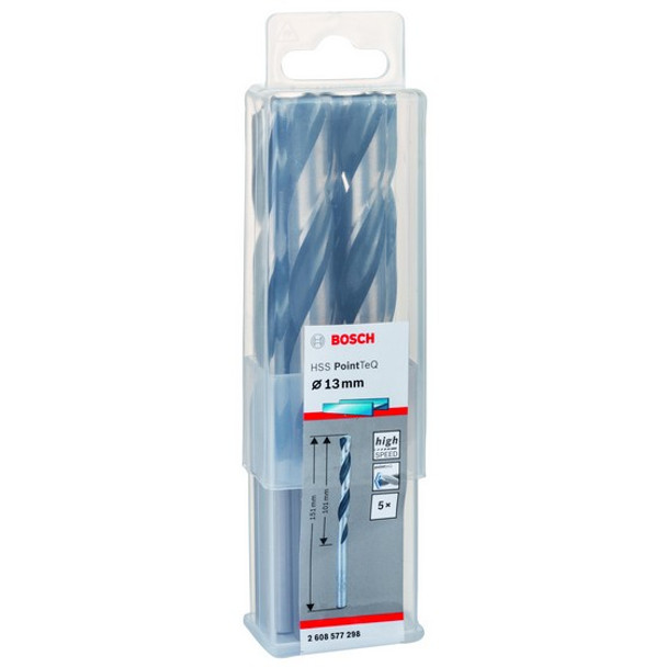 Bosch Metal drill bit HSS PointTeQ 13 mm  (5 pcs)