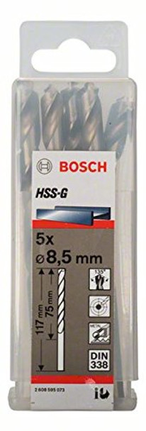 Bosch Metal drill bits HSS-G, DIN 338 8,5 x 75 x 117 mm    (5pcs)