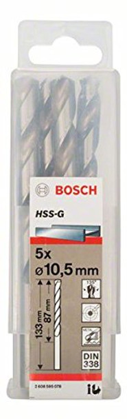 Bosch Metal drill bits HSS-G, DIN 338 10,5 x 87 x 133 mm  (5pcs)