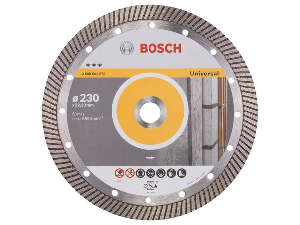 BOSCH DIAMOND CUTTING DISC BEST FOR UNIVERSAL TURBO 230 X 22.23 X 2.5 X 15 MM