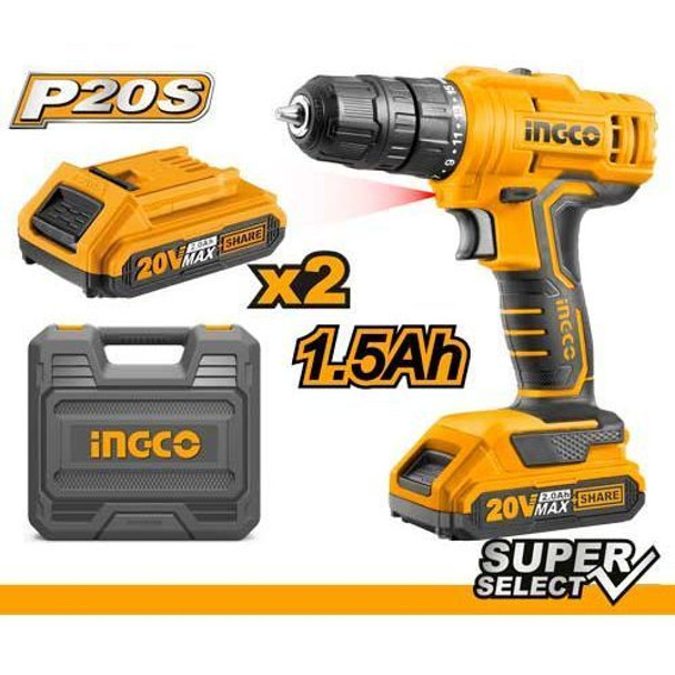 INGCO cordless drill 20v (with only one battery) CDL120051
