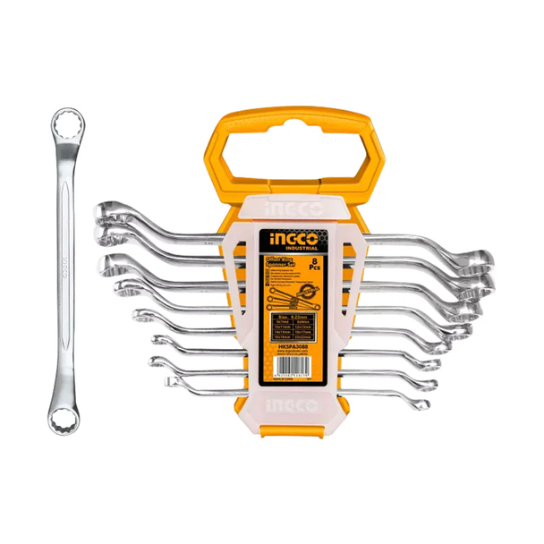  Ingco HKSPA3088 Offset Ring Spanner Set