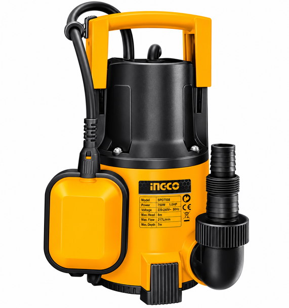 Ingco SPC4001 0.5HP 400W Submersible Clean Water Pump with Float Switch