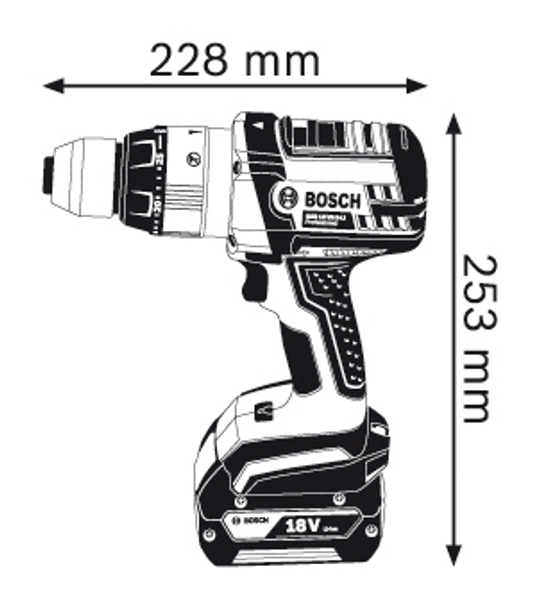 Bosch GSR 18 VE-2-Li Cordless impact drilling machine 